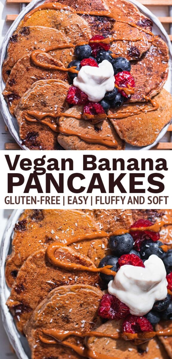 Vegan banana pancakes gluten-free