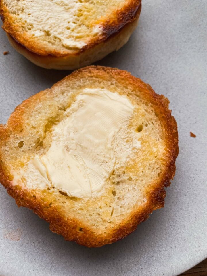 Vegan bread with butter