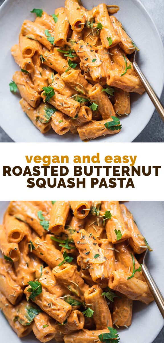 Vegan butternut squash pasta