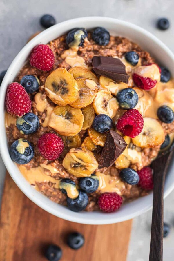 Vegan Chocolate Coconut Oatmeal - Oh My Veggies