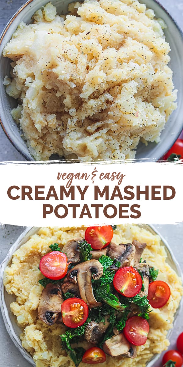 Creamy vegan mashed potatoes Pinterest