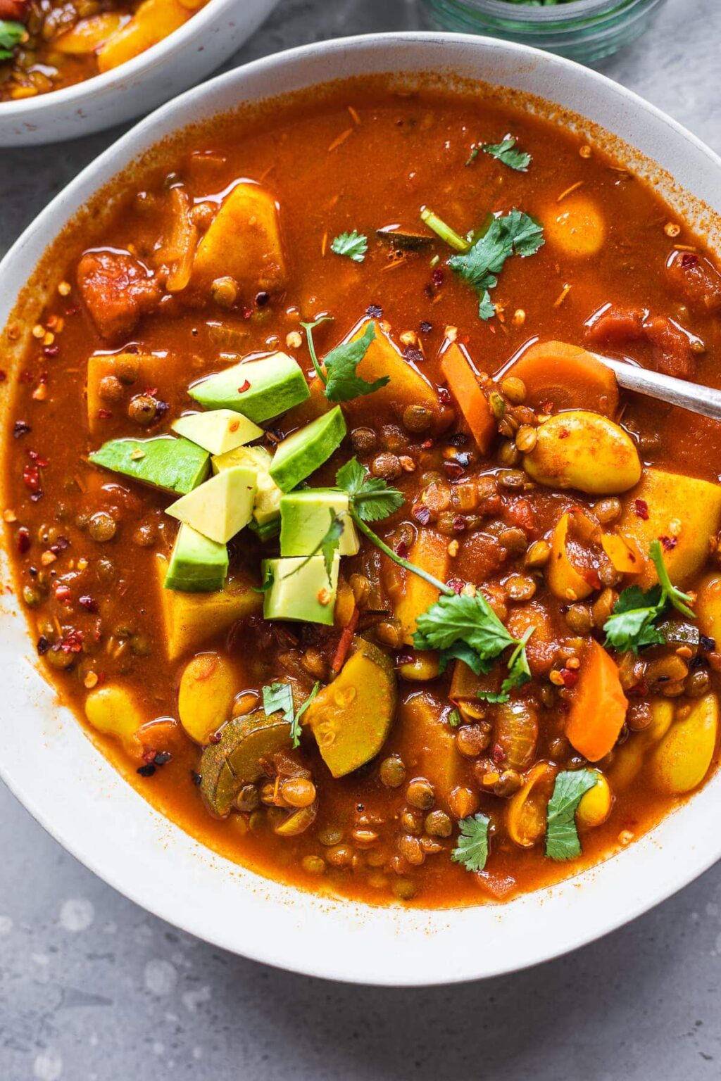 Vegan Lentil Soup With Butter Beans - Oh My Veggies
