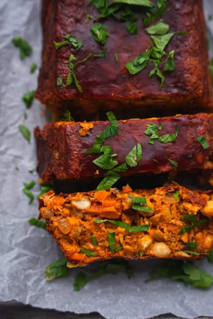 vegan meatloaf with chickpeas