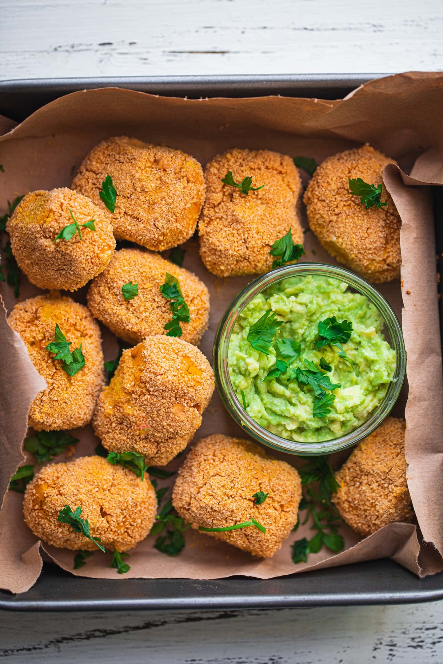 Vegan nuggets made from chickpeas