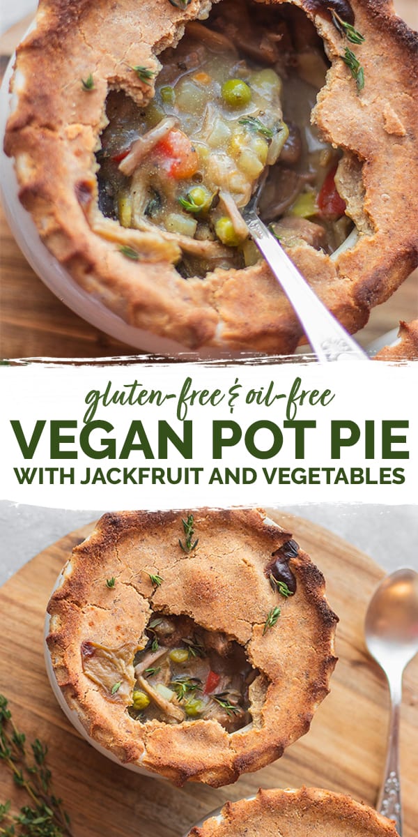 Vegan pot pie with jackfruit and vegetables Pinterest
