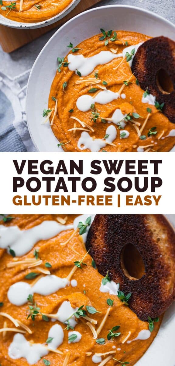 Vegan sweet potato soup (gluten-free)