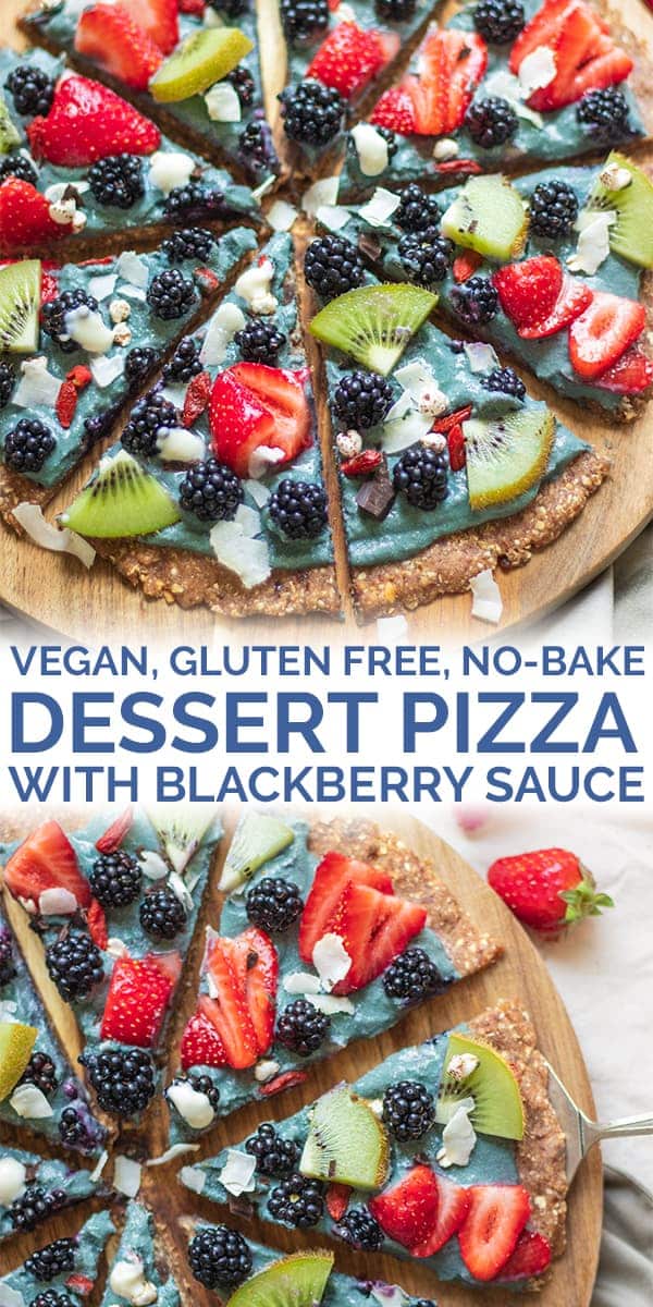 Vegan gluten-free no bake dessert pizza pinterest