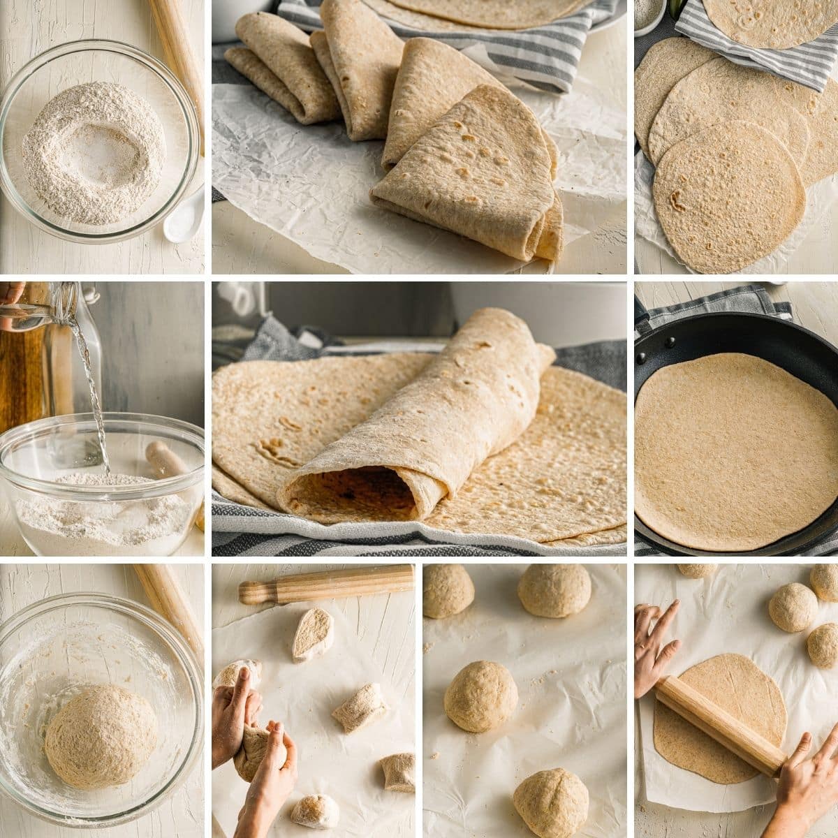 how to make homemade tortillas collage