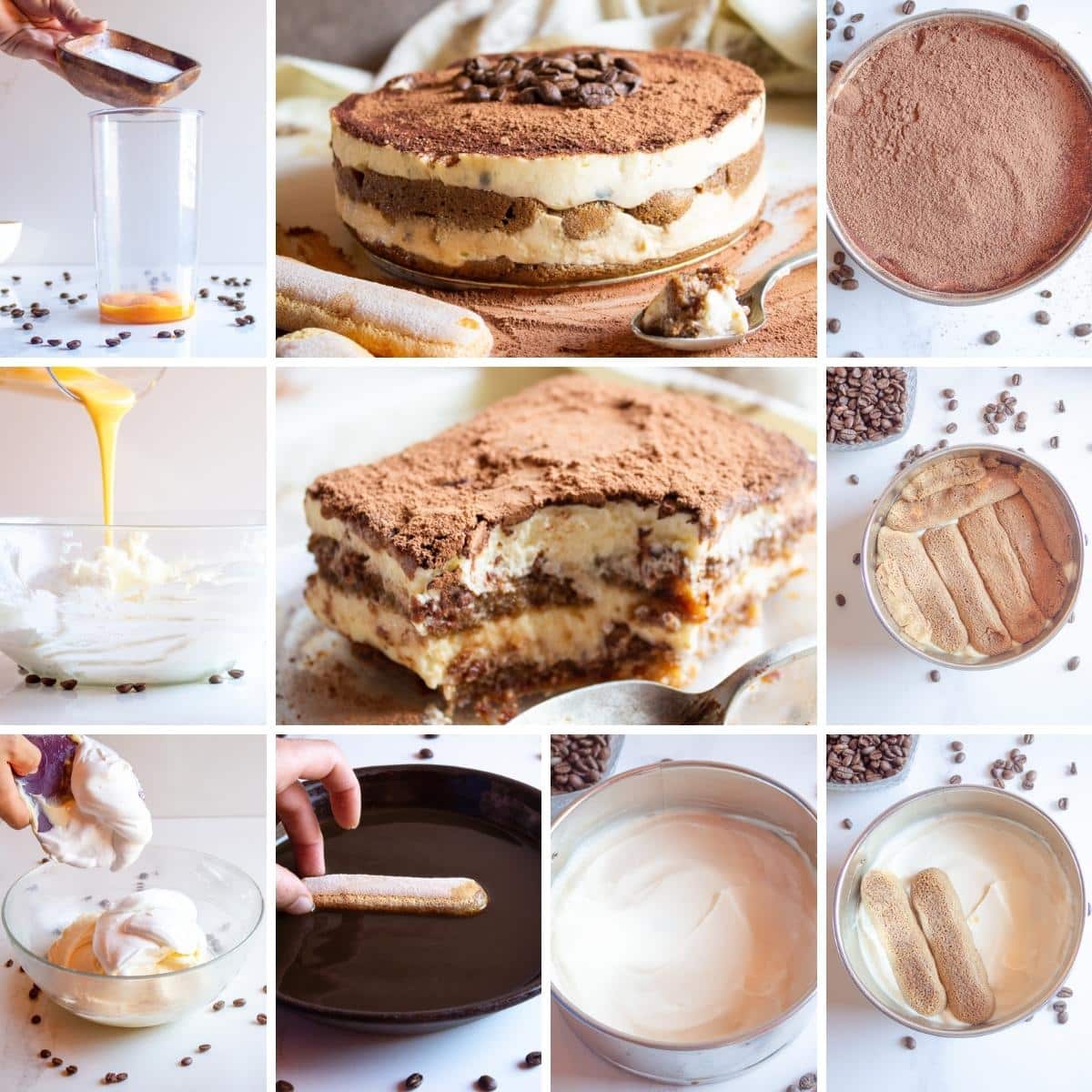 how to make the best homemade tiramisu collage