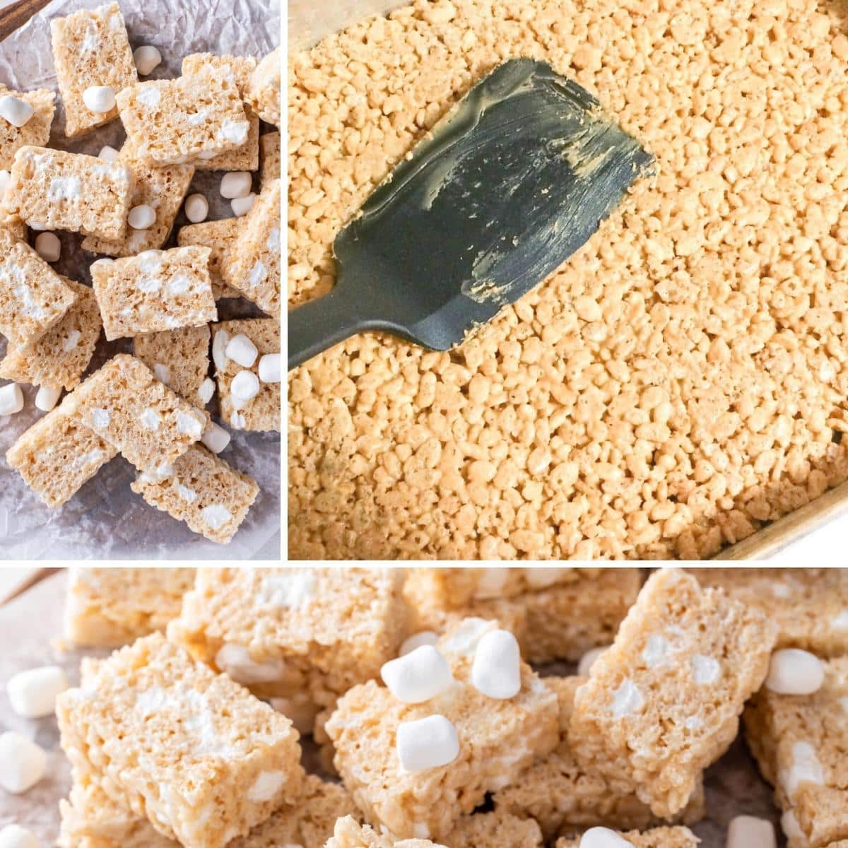 how to make vegan rice krispie treats collage