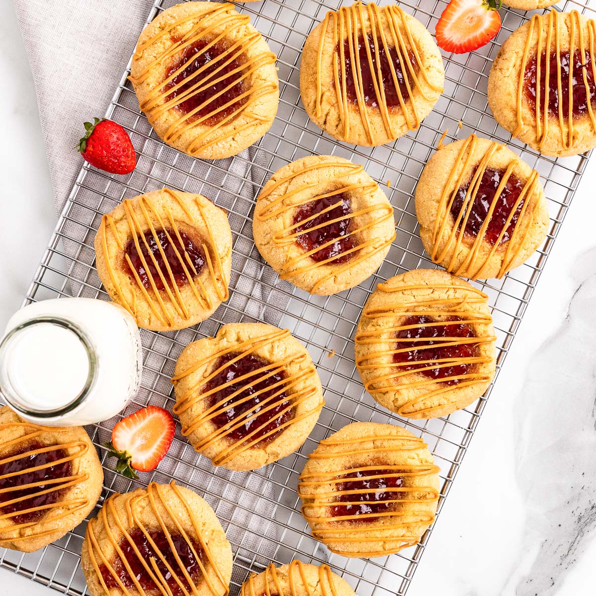 peanut butter and jelly cookies