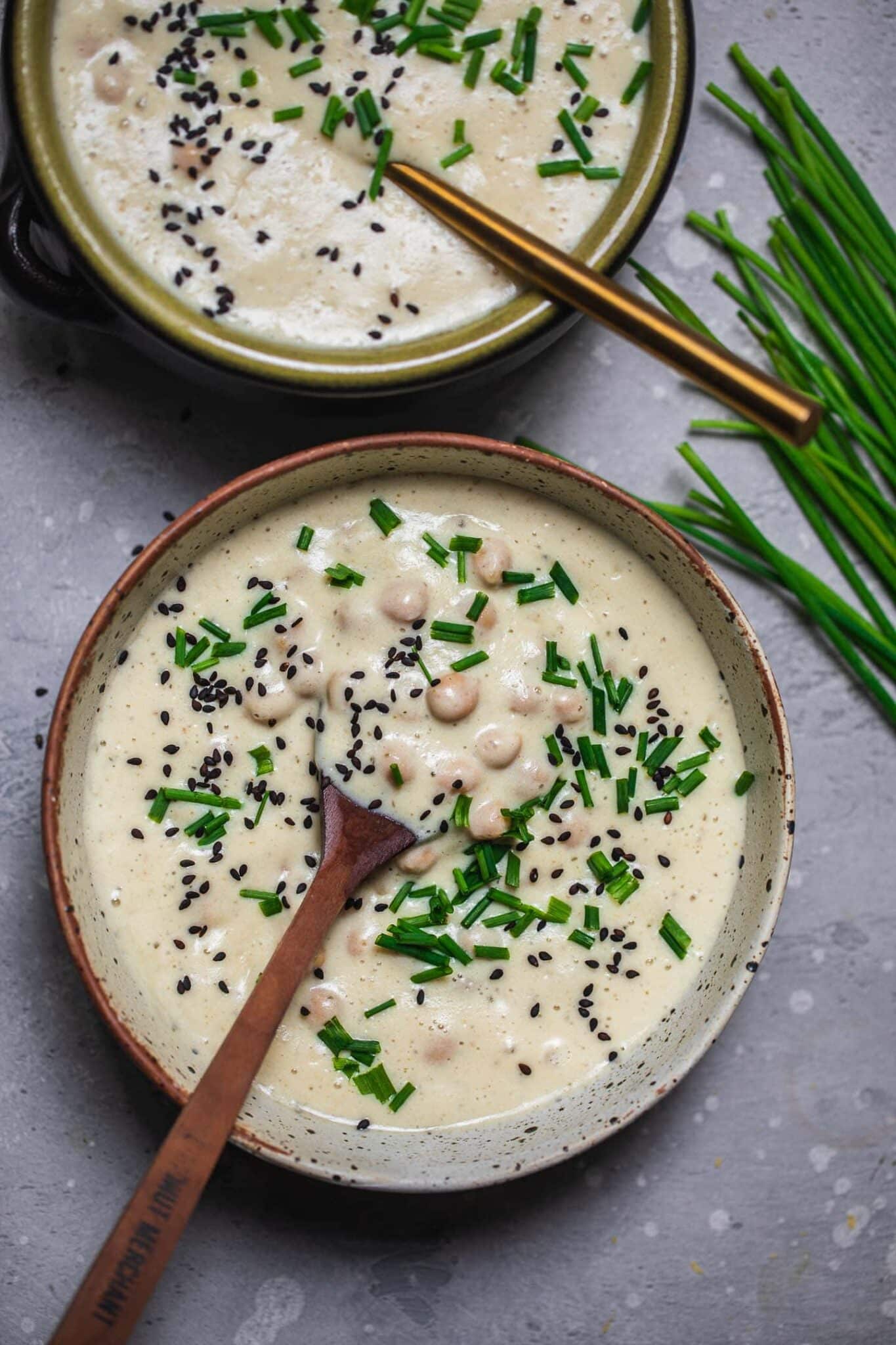 tofu soup with chickpeas