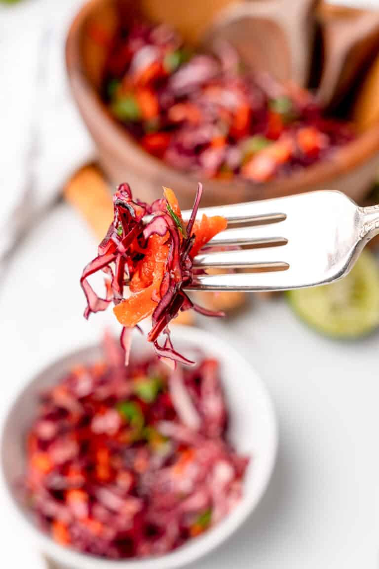 Easy Mexican Slaw (with CilantroLime Dressing) Oh My Veggies