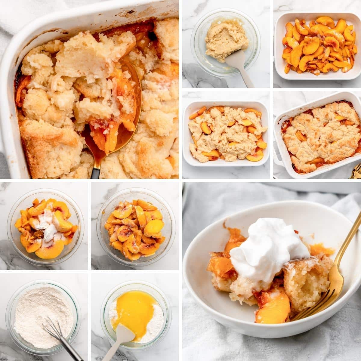 vegan peach cobbler