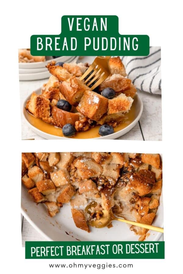 eggless bread pudding