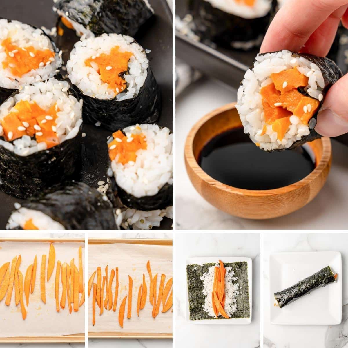 Vegetarian Sweet Potato Sushi - Eat With Clarity