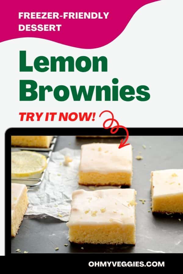 homemade lemon brownies.
