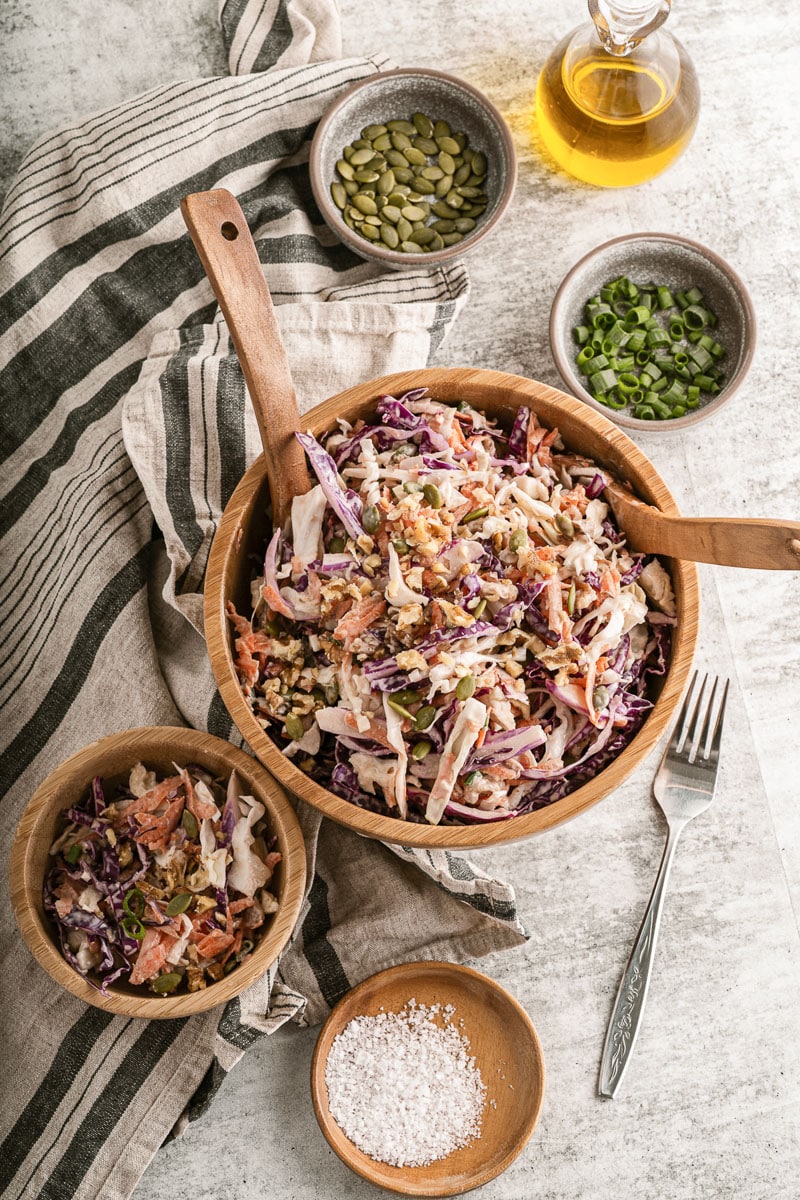 Easy non-dairy coleslaw