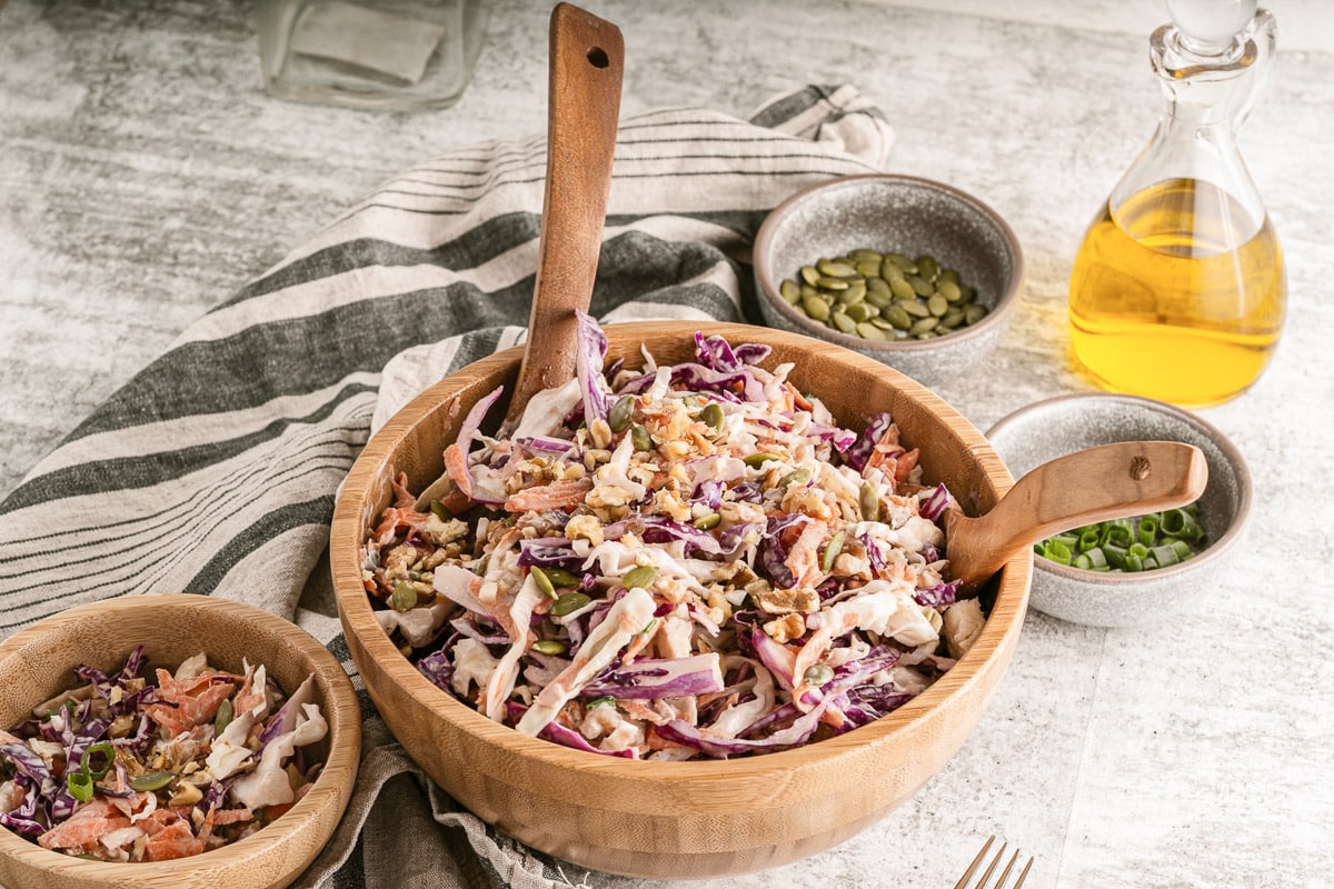 Easy non-dairy coleslaw