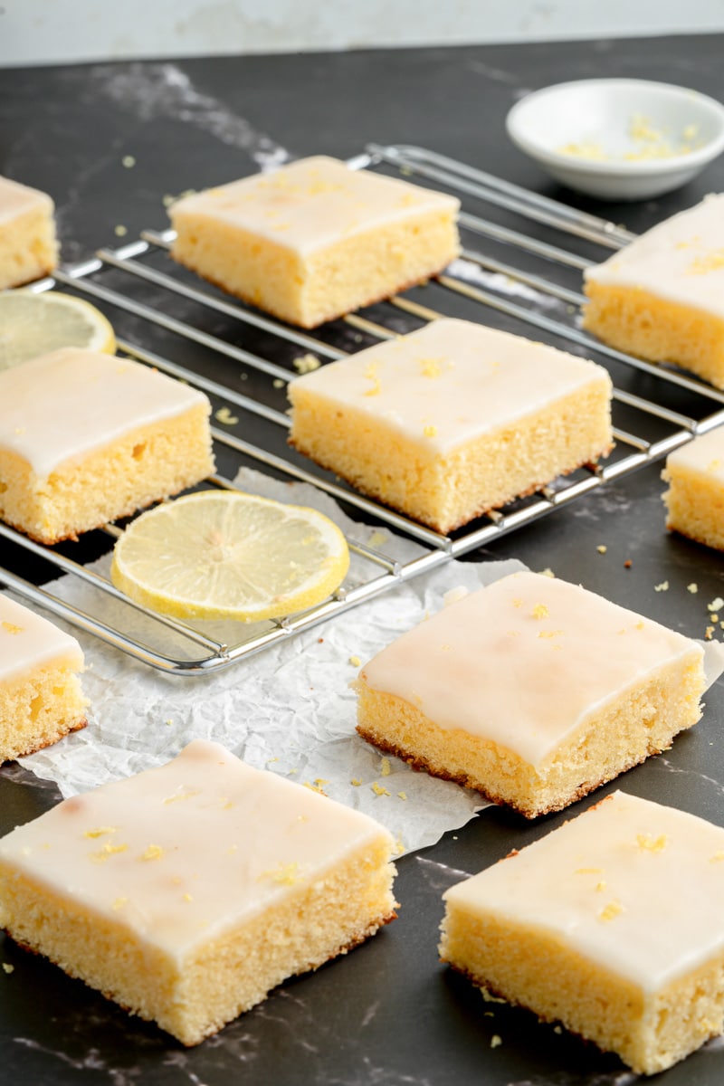 homemade lemon brownies.