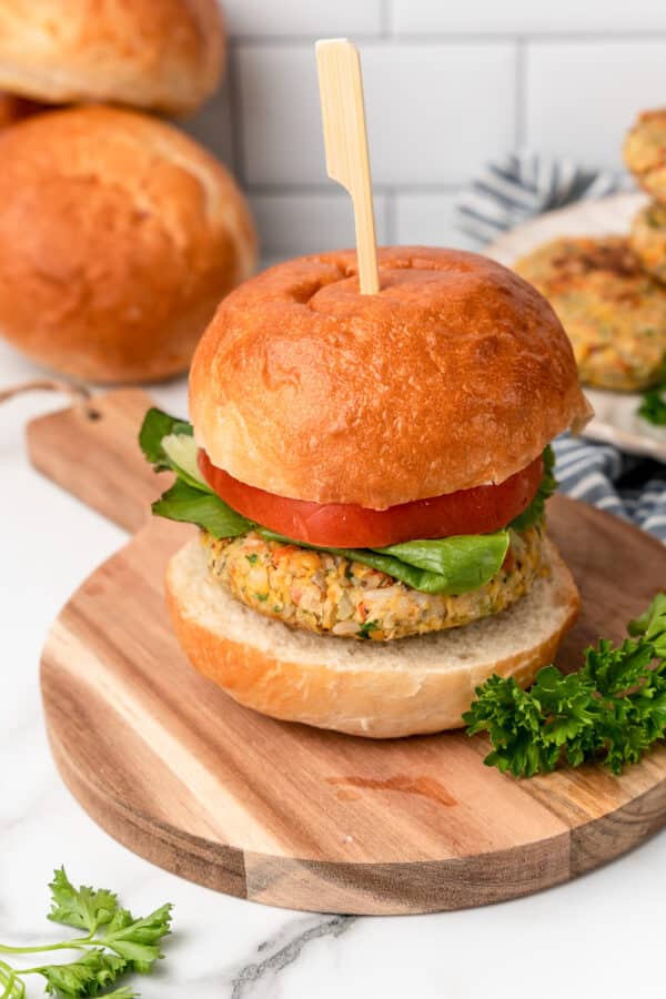 Chickpea Veggie Burgers Oh My Veggies