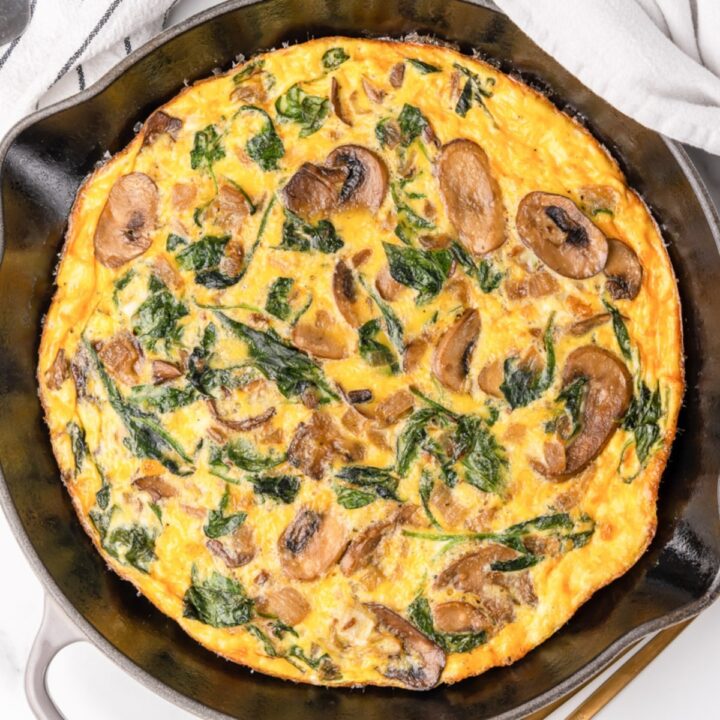 Spinach Mushroom Frittata - Oh My Veggies!