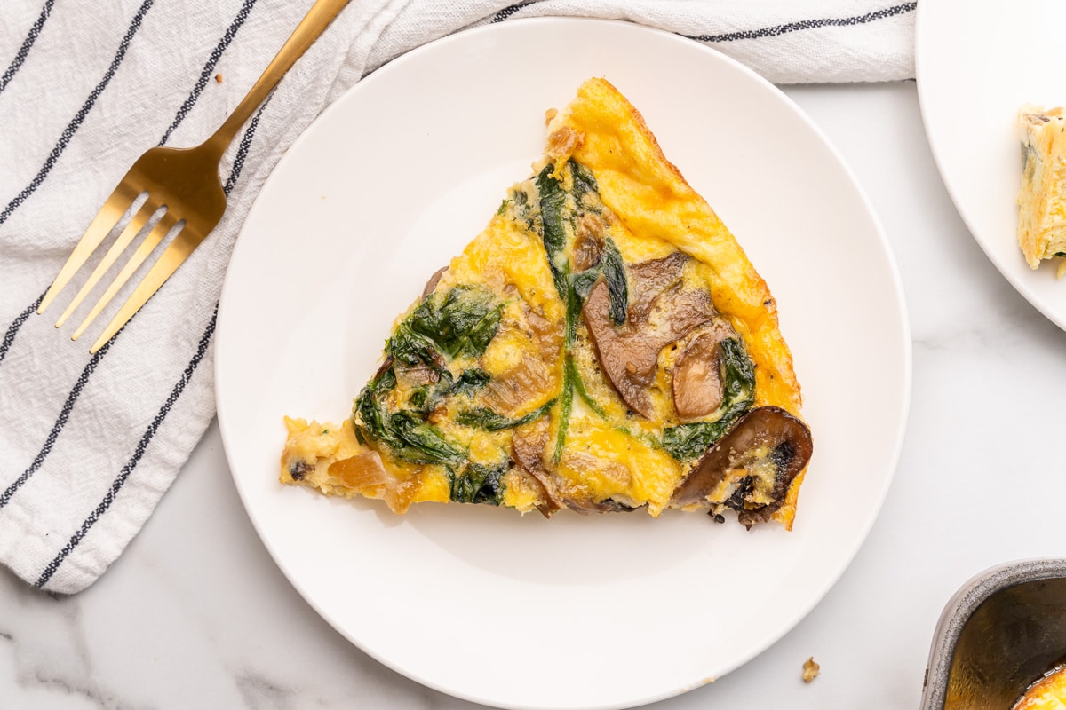 Spinach Mushroom Frittata - Oh My Veggies!