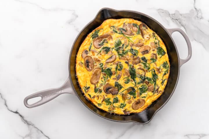 Spinach Mushroom Frittata - Oh My Veggies!