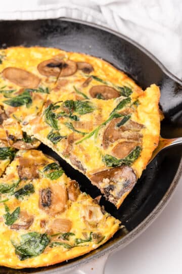 Spinach Mushroom Frittata - Oh My Veggies!