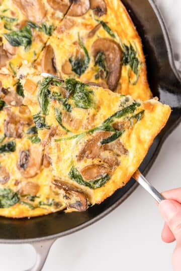 Spinach Mushroom Frittata - Oh My Veggies!