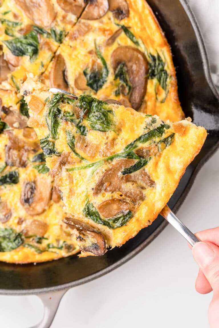 Spinach Mushroom Frittata Oh My Veggies!