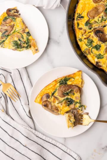 Spinach Mushroom Frittata - Oh My Veggies!