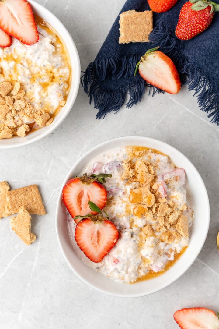 Strawberry Cheesecake Overnight Oats Oh My Veggies