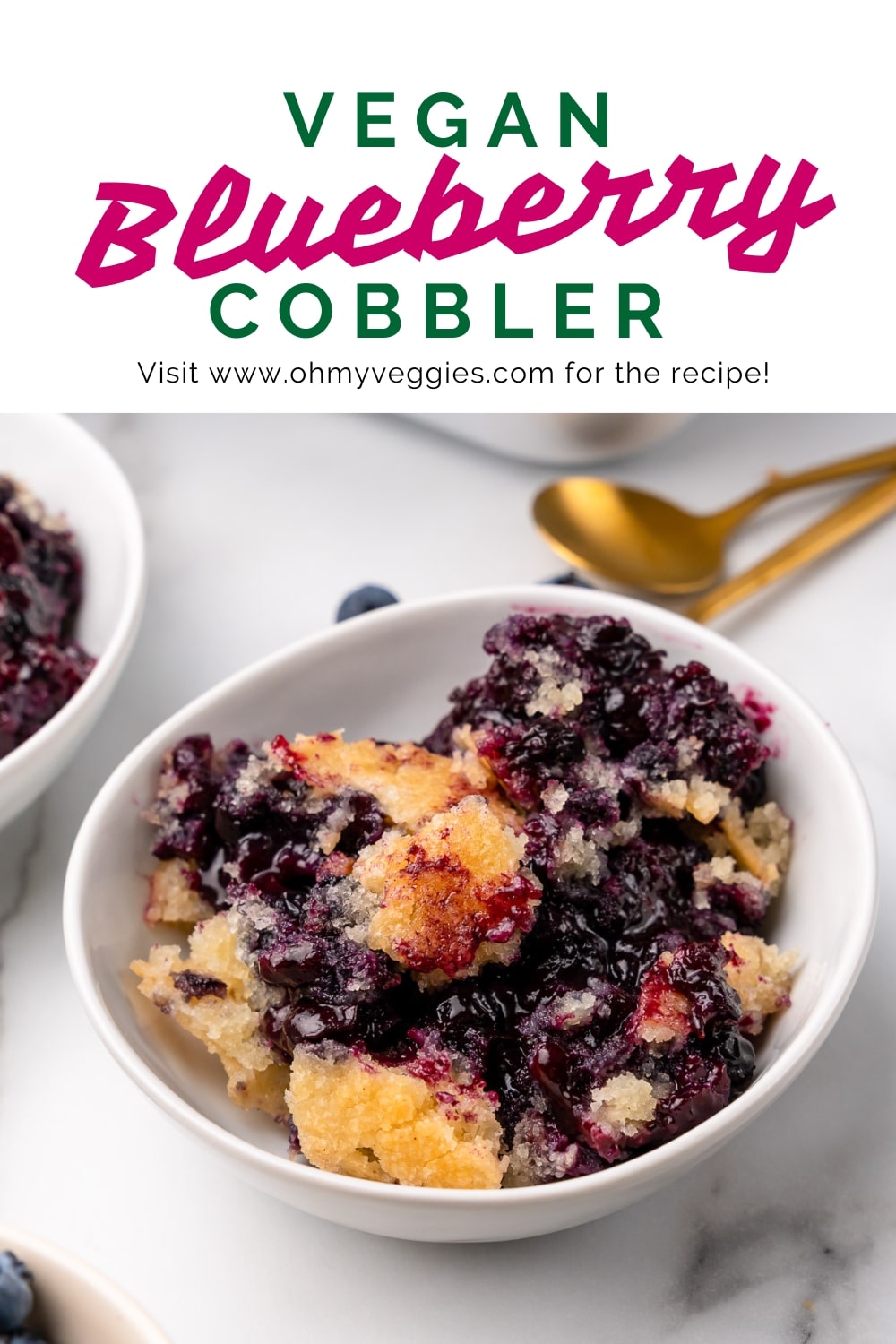 Vegan Blueberry Cobbler - Oh My Veggies