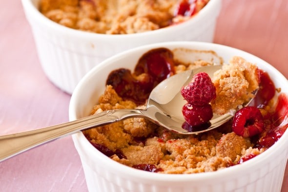 Apple and Raspberry Crumble