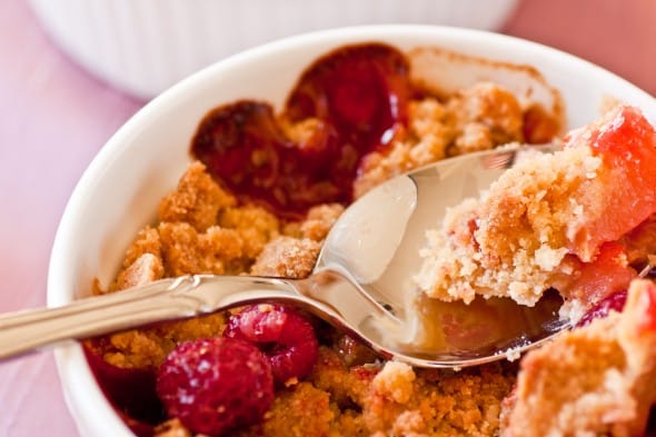 Apple and Raspberry Crumble