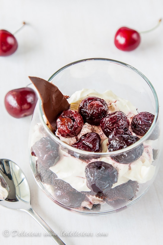 Black Forest Cheesecake Trifles - Oh My Veggies