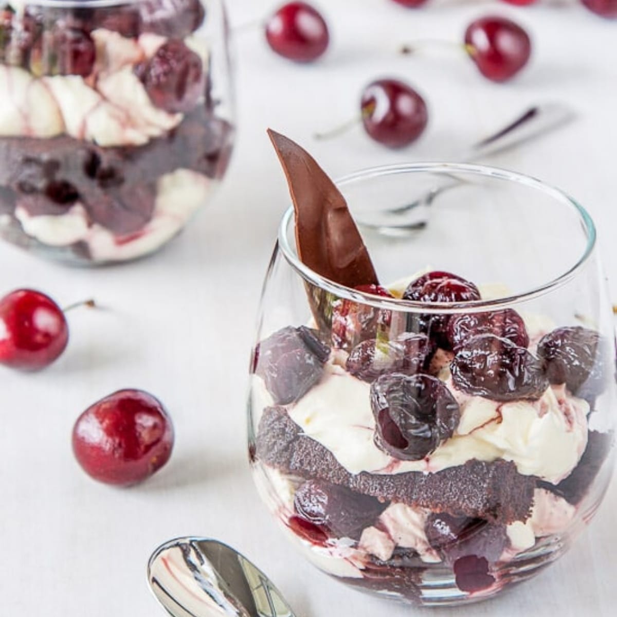 Black Forest Cheesecake Trifles - Oh My Veggies