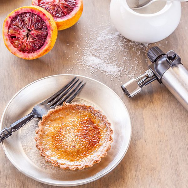 blood orange creme brulee tarts