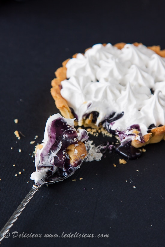 Blueberry Meringue Tarts recipe | via www.deliciouseveryday.com