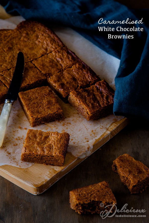 Caramelised White Chocolate Brownies recipe | deliciouseveryday.com - Click for the recipe