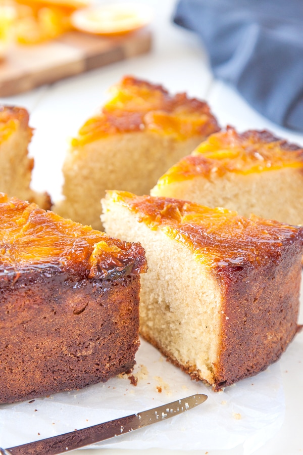 Cardamom and Orange upside down cake recipe - sticky, fragrant and absolutely divine! | DeliciousEveryday.com