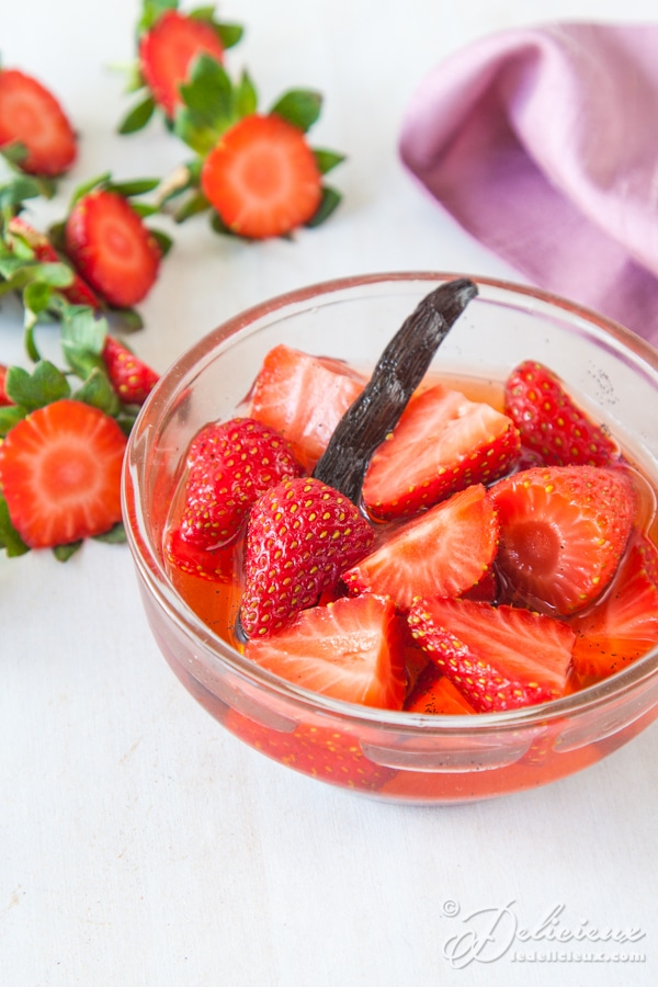 Champagne Poached Strawberries recipe | deliciouseveryday.com