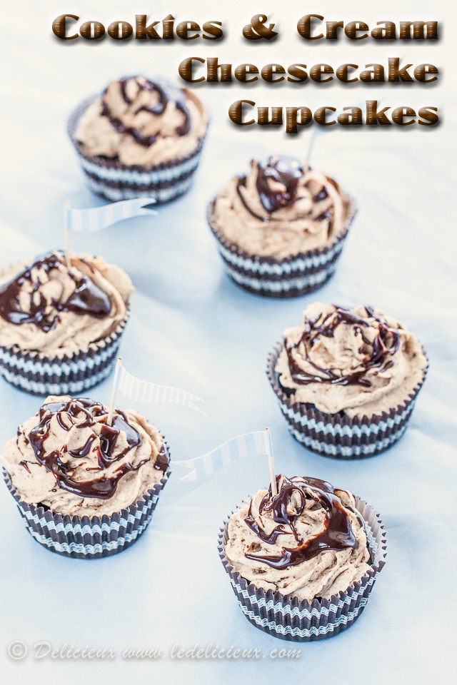 Cookies and Cream Cheesecake Cupcakes