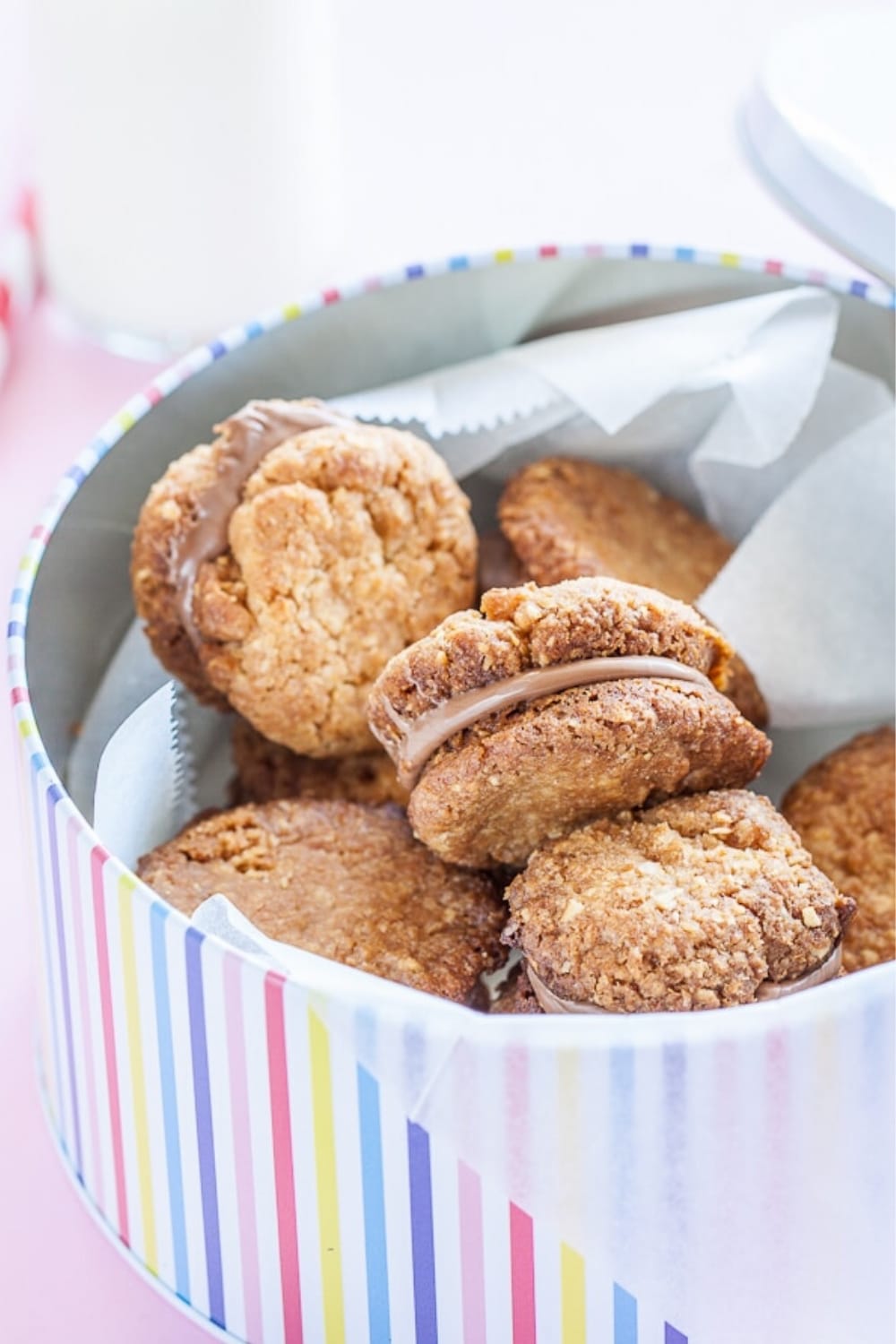 Crunchy Oatmeal Chocolate Sandwich Cookies