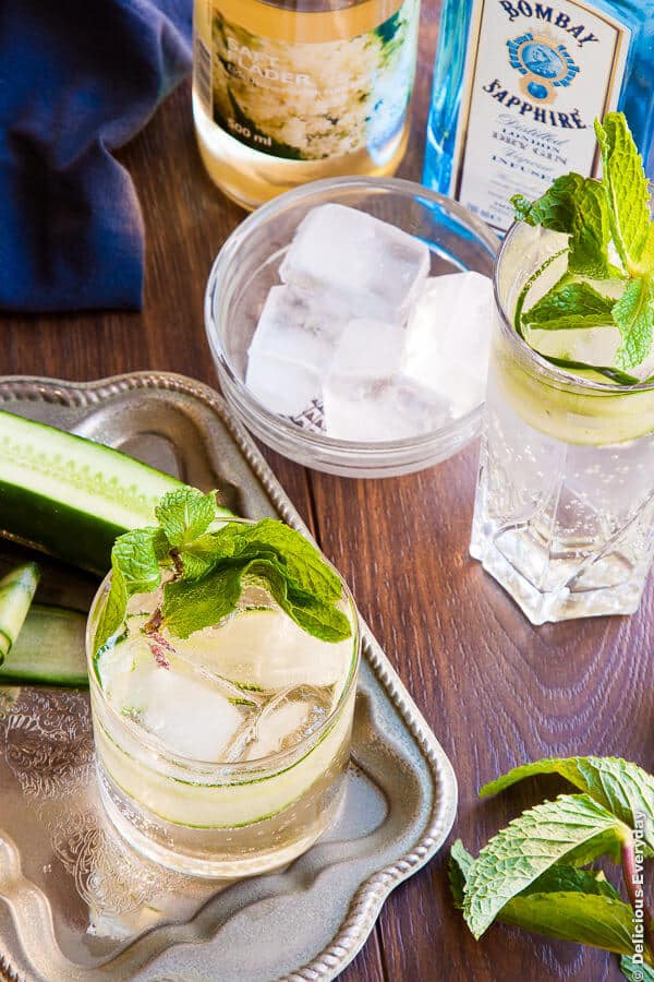 Cucumber and Elderflower Collins Recipe | DeliciousEveryday.com