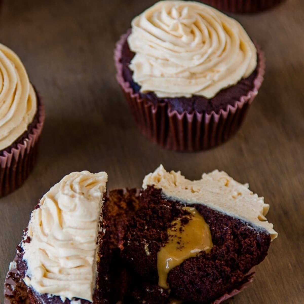 Double Chocolate Dulce de Leche Cupcakes recipe