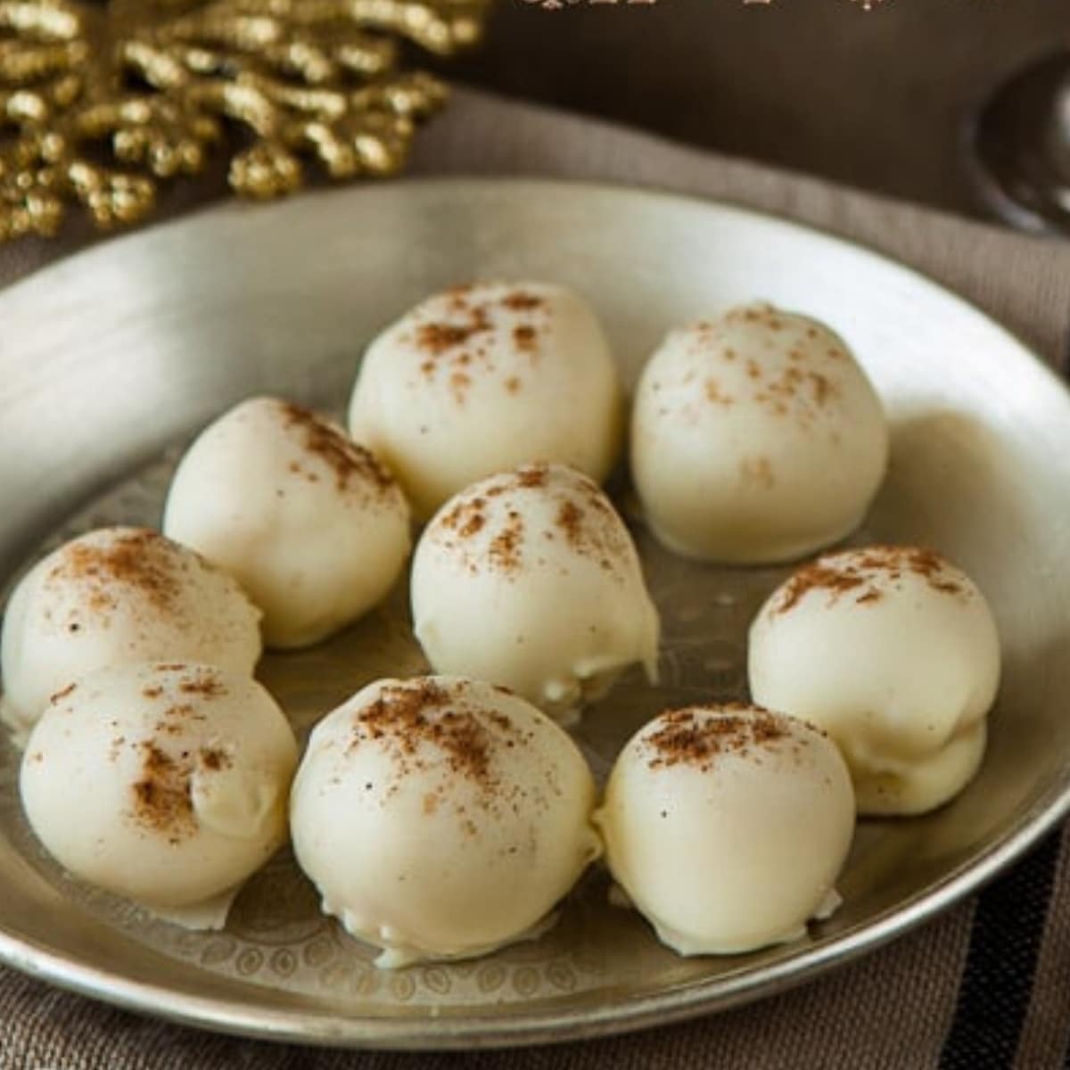 Eggnog Bourbon Balls Recipe