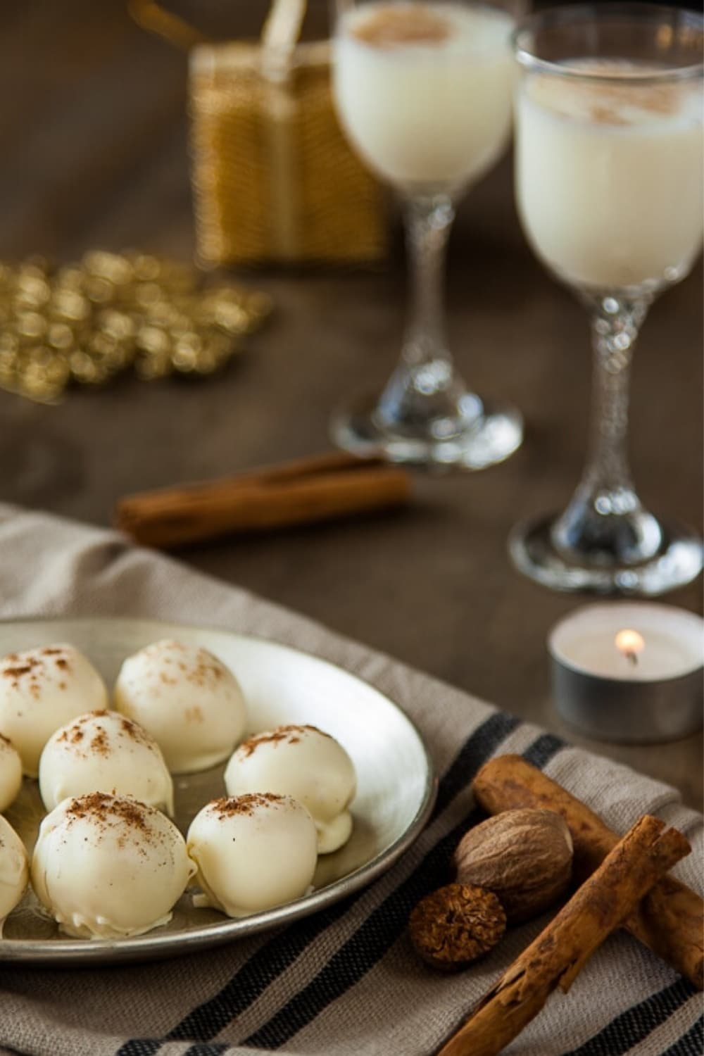 eggnog truffles