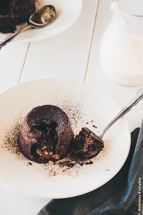 Flourless Gluten Free chocolate fondant recipe | deliciouseveryday.com